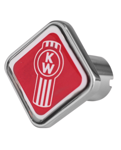 DLPCK-KW1-S-6340-Kenworth Logo Square Knob Red 440 DLPCK-KW1-S-6340-Kenworth Logo Square Knob Red 440