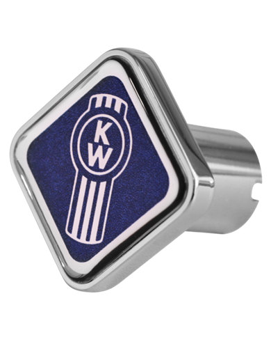 DLPCK-KW1-S-7747-Kenworth Logo Square Knob Blue 647 DLPCK-KW1-S-7747-Kenworth Logo Square Knob Blue 647