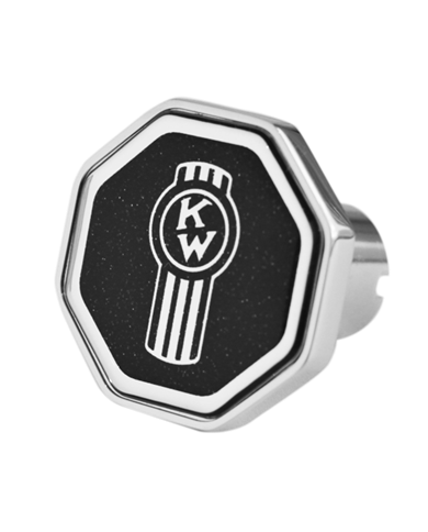 DLPCK-KWO-O-5778-Kenworth Old Logo Octagon Knob Metallic Black 195 DLPCK-KWO-O-5778-Kenworth Old Logo Octagon Knob Metallic Black 195