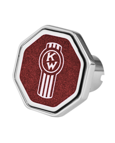 DLPCK-KWO-O-5781-Kenworth Old Logo Octagon Knob Metallic Red 481 DLPCK-KWO-O-5781-Kenworth Old Logo Octagon Knob Metallic Red 481