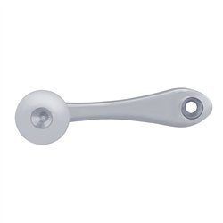UP24015-1-Chrome Die-Cast Window Crank With 16-Spline 7/16  OD Adapter - Indented
