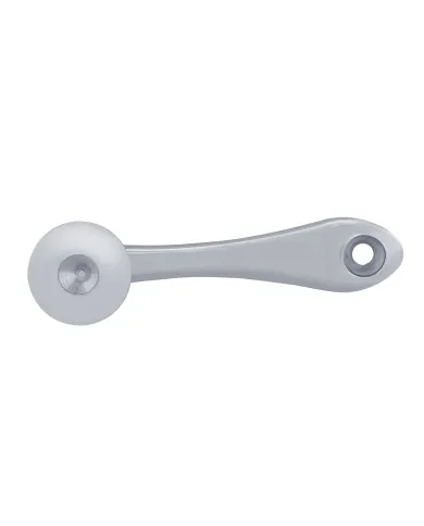UP24015-1-Chrome Die-Cast Window Crank With 16-Spline 7/16  OD Adapter - Indented