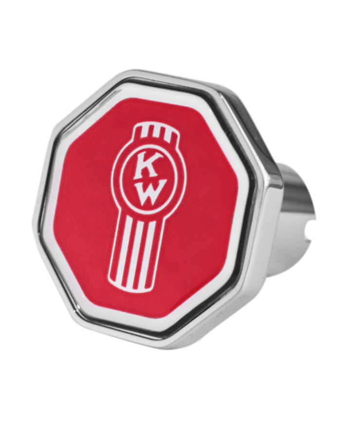 DLPCK-KWO-O-6340-Kenworth Old Logo Octagon Knob Red 440 DLPCK-KWO-O-6340-Kenworth Old Logo Octagon Knob Red 440