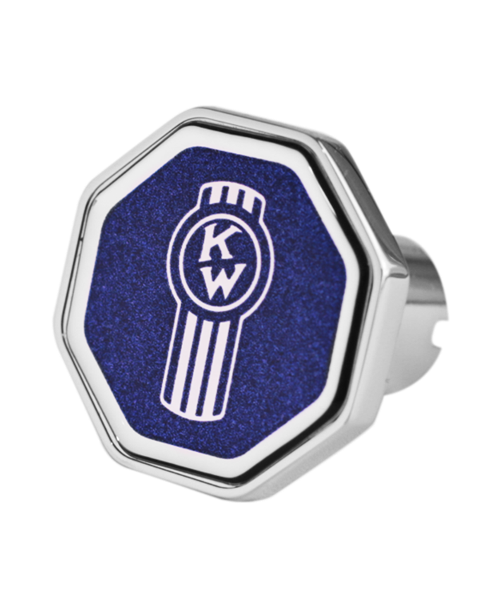 DLPCK-KWO-O-7747-Kenworth Old Logo Octagon Knob Blue 647