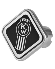 DLPCK-KWO-S-5778-Kenworth Old Logo Square Knob Metallic Black 195