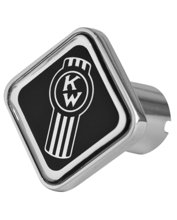 DLPCK-KWO-S-6090-Kenworth Old Logo Square Knob Black 190