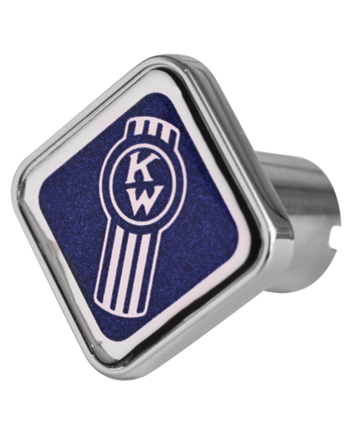 DLPCK-KWO-S-7747-Kenworth Old Logo Square Knob Blue 647 DLPCK-KWO-S-7747-Kenworth Old Logo Square Knob Blue 647
