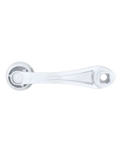 UP24015-1-Chrome Die-Cast Window Crank With 16-Spline 7/16  OD Adapter - Indented