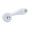 UP24017-Chrome Die-Cast Window Crank With 16-Spline 7/16  OD Adapter - Clear Crystal