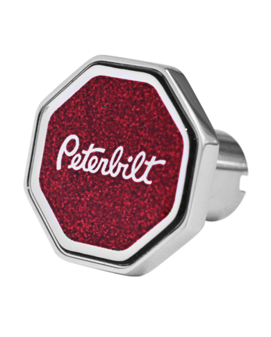 DLPCK-PB-O-5781-Peterbilt Logo Octagon Knob Metallic Red 481 DLPCK-PB-O-5781-Peterbilt Logo Octagon Knob Metallic Red 481