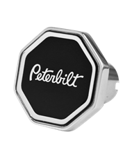 DLPCK-PB-O-6090-Peterbilt Logo Octagon Knob Black/Chrome 190