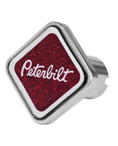 DLPCK-PB-S-5781-Peterbilt Logo Square Knob Metallic Red 481 DLPCK-PB-S-5781-Peterbilt Logo Square Knob Metallic Red 481