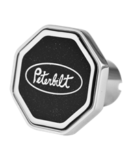 DLPCK-PB1-O-5778-Peterbilt Oval Logo Octagon Knob Metallic Black 195