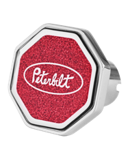 DLPCK-PB1-O-5781-Peterbilt Oval Logo Octagon Knob Metallic Red 481