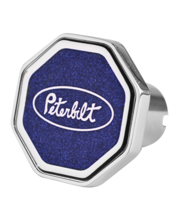 DLPCK-PB1-O-7747-Peterbilt Logo Octagon Knob Blue 647