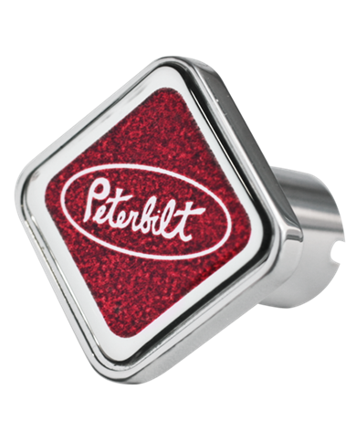 DLPCK-PB1-S-5781-Peterbilt Oval Logo Square Knob Metallic Red 481 DLPCK-PB1-S-5781-Peterbilt Oval Logo Square Knob Metallic Red 481