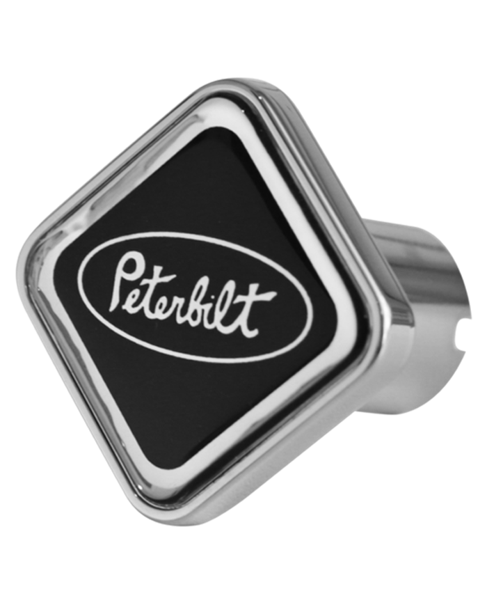 DLPCK-PB1-S-6090-Peterbilt Oval Logo Square Knob Black 190
