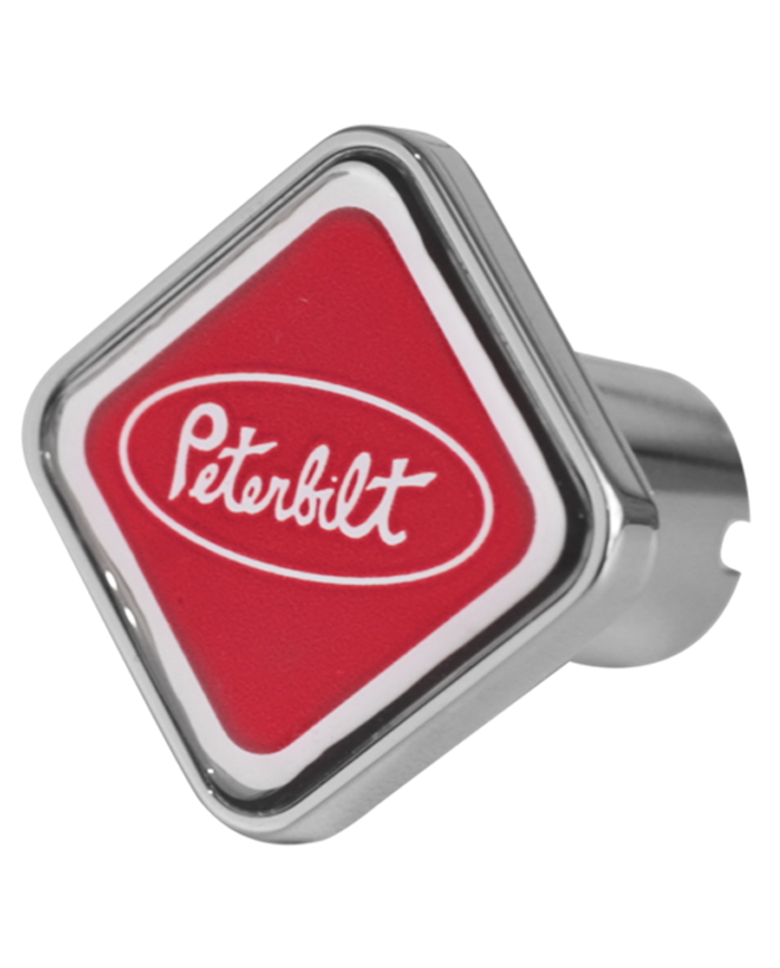 DLPCK-PB1-S-6340-Peterbilt Oval Logo Square Knob Red 440