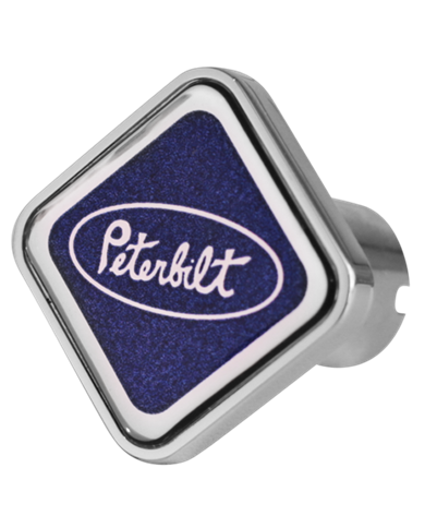 DLPCK-PB1-S-7747-Peterbilt Oval Logo Square Knob Blue 647 DLPCK-PB1-S-7747-Peterbilt Oval Logo Square Knob Blue 647