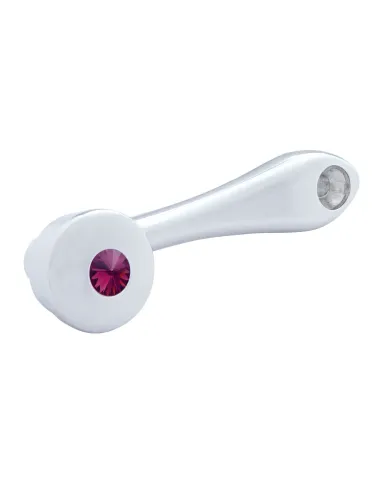 UP24019-Chrome Die-Cast Window Crank With 16-Spline 7/16  OD Adapter - Purple Crystal