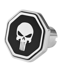 DLPCK-PUN-O-6090-Punisher Logo Octagon Knob Black/Chrome 190