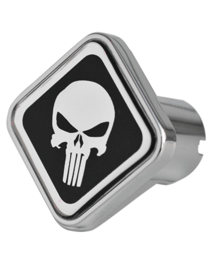 DLPCK-PUN-S-6090-Punisher Logo Square Knob Black/Chrome 190