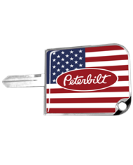 DLPCK-SKC1-P1-USA-Rectangular Big Key Cover PB Logo US Flag Red/Chrome