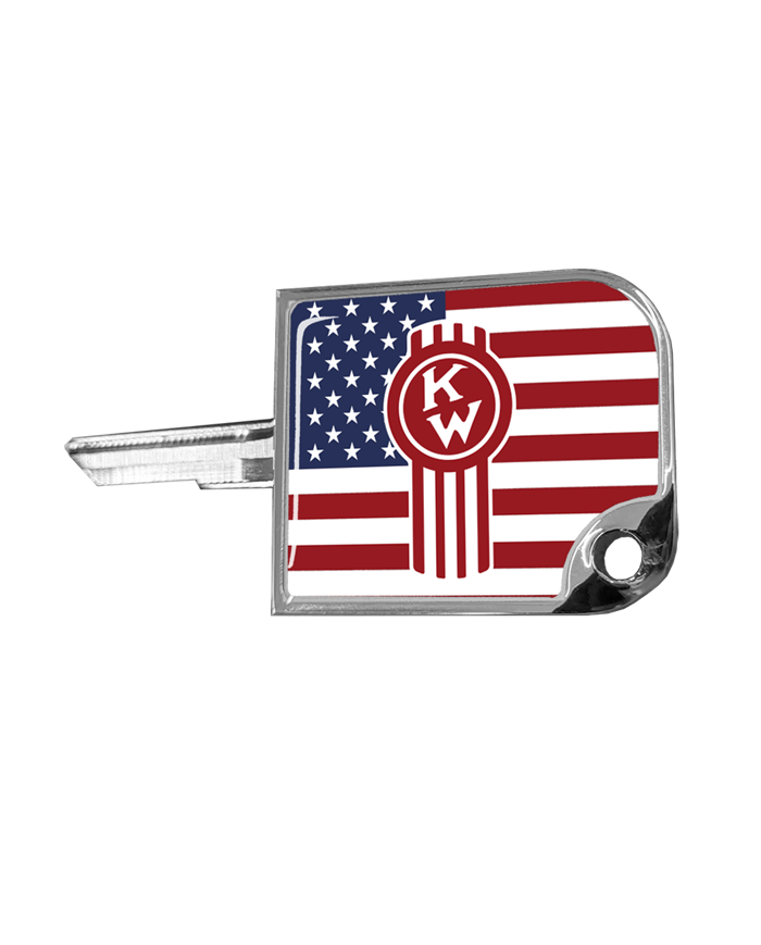 DLPCK-SKC2-KO-USA-Rectangular Small Key Cover KW Old Logo US Flag Red/Chr DLPCK-SKC2-KO-USA-Rectangular Small Key Cover KW Old Logo US Flag Red/Chr