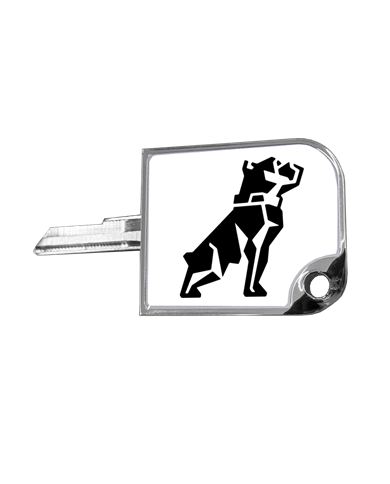 DLPCK-SKC2-M2-108-Rectangular Small Key Cover MK Bulldog Logo White 108