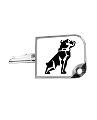 DLPCK-SKC2-M2-108-Rectangular Small Key Cover MK Bulldog Logo White 108 DLPCK-SKC2-M2-108-Rectangular Small Key Cover MK Bulldog Logo White 108