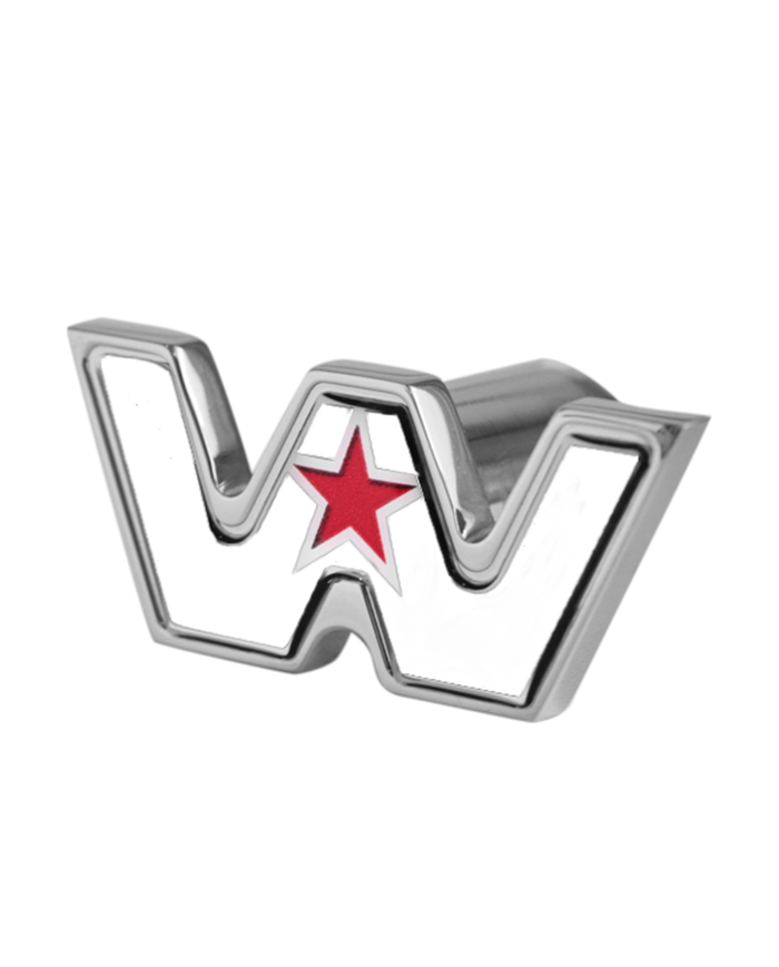 DLPCK-WS-LS-108-WS Logo Shape Knob White 108