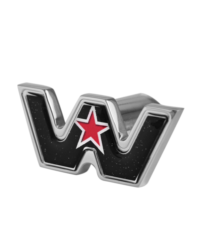 DLPCK-WS-LS-5778-Western Star Logo Shape Knob Metallic Black 195