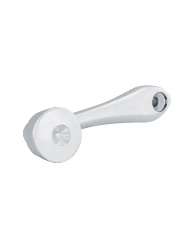 UP24022-1-Chrome Die-Cast Window Crank With 3/8  Square Adapter - Indented