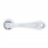 UP24022-1-Chrome Die-Cast Window Crank With 3/8  Square Adapter - Indented