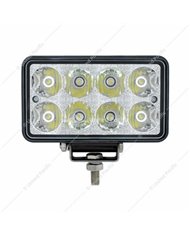 UP36507 - 8 High Power LED Rectangular Work Light With Chrome Reflector UP36507 - 8 High Power LED Rectangular Work Light With Chrome Reflector