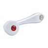 UP24027-Chrome Die-Cast Window Crank With 3/8  Square Adapter - Red Crystal