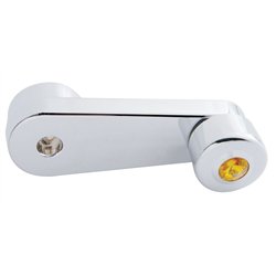 UP24031-Chrome Window Crank With Crystal For Freightliner - Amber Crystal