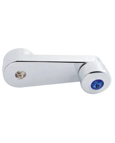 UP24032-Chrome Window Crank With Crystal For Freightliner - Blue Crystal