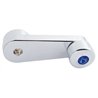UP24032-Chrome Window Crank With Crystal For Freightliner - Blue Crystal