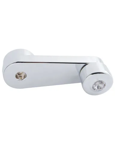 UP24033-Chrome Window Crank With Crystal For Freightliner - Clear Crystal