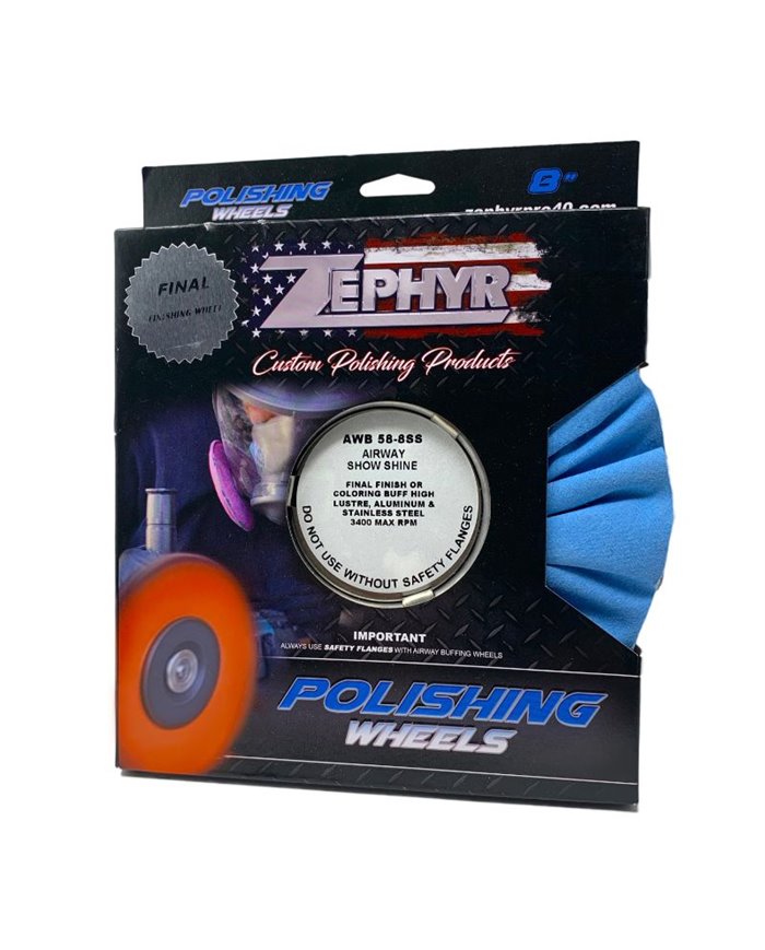 BLUE/WHITE COMBO 8 INCH SHOW SHINE BLUE/WHITE COMBO 8 INCH SHOW SHINE