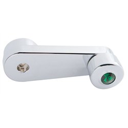 UP24034-Chrome Window Crank With Crystal For Freightliner - Green Crystal