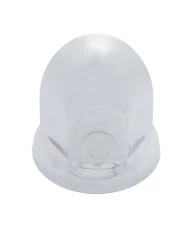 (BULK) CHROME ECONOMY 1 1/2" x 2" NUT LUG COVER W/ FLANGE