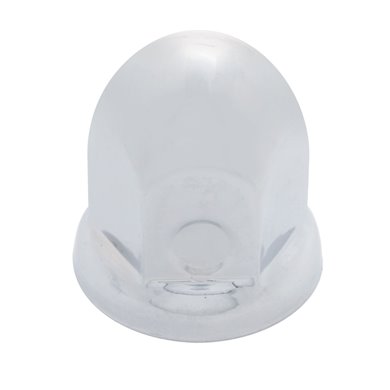 (BULK) CHROME ECONOMY 1 1/2" x 2" NUT LUG COVER W/ FLANGE