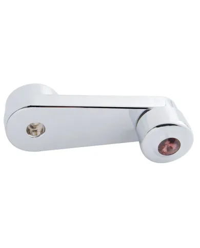 UP24035-Chrome Window Crank With Crystal For Freightliner - Purple Crystal