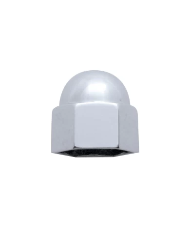 (BULK) CHROME ZINC 3/8" x 5/8" ACORN NUT COVER (BULK) CHROME ZINC 3/8" x 5/8" ACORN NUT COVER