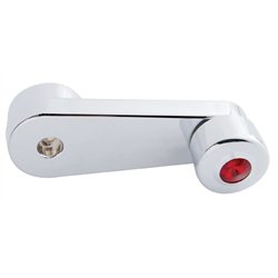 UP24036-Chrome Window Crank With Crystal For Freightliner - Red Crystal