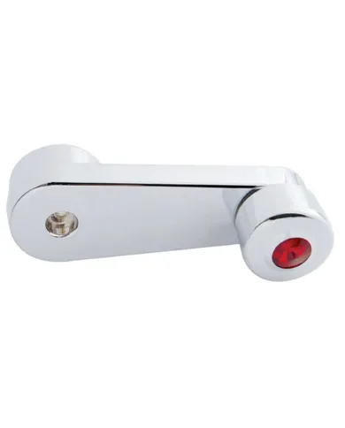 UP24036-Chrome Window Crank With Crystal For Freightliner - Red Crystal