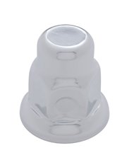 (10/PACK) CHROME 30mm x 2" TALL NUT COVER W/ FLANGE (10/PACK) CHROME 30mm x 2" TALL NUT COVER W/ FLANGE