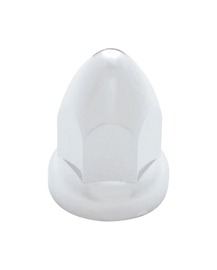 (20/PACK) CHROME PLASTIC 1 1/2" x 2 3/4" BULLET PUSH-ON NUT COVER W/ FLANGE (20/PACK) CHROME PLASTIC 1 1/2" x 2 3/4" BULLET PUSH-ON NUT COVER W/ FLANGE